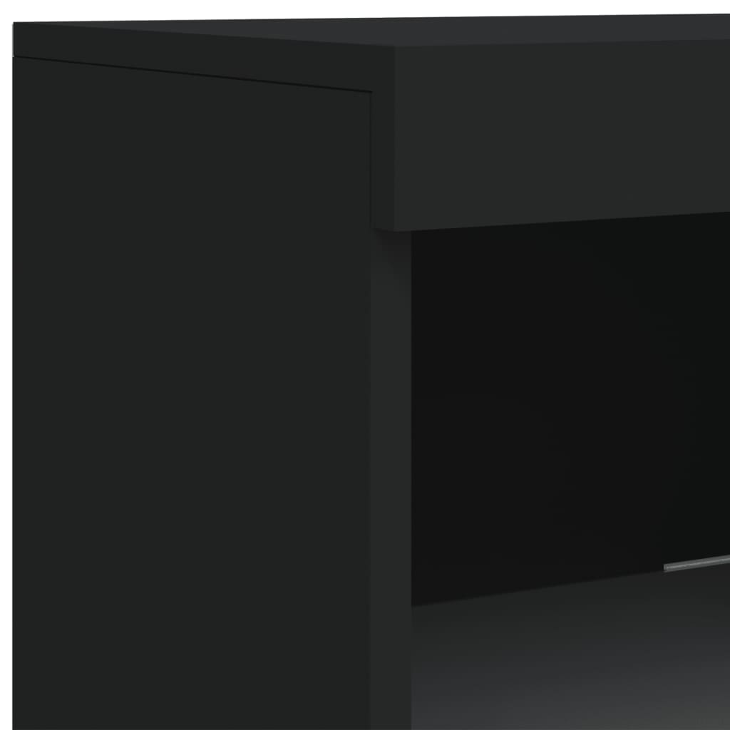 vidaXL Senkki LED-valoilla musta 41x37x100 cm