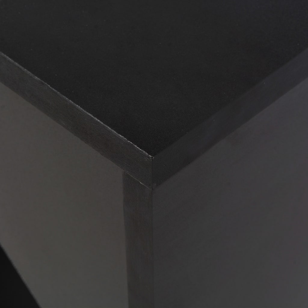 vidaXL Baaripöytä siirrettävällä hyllyllä musta 138x39x110 cm