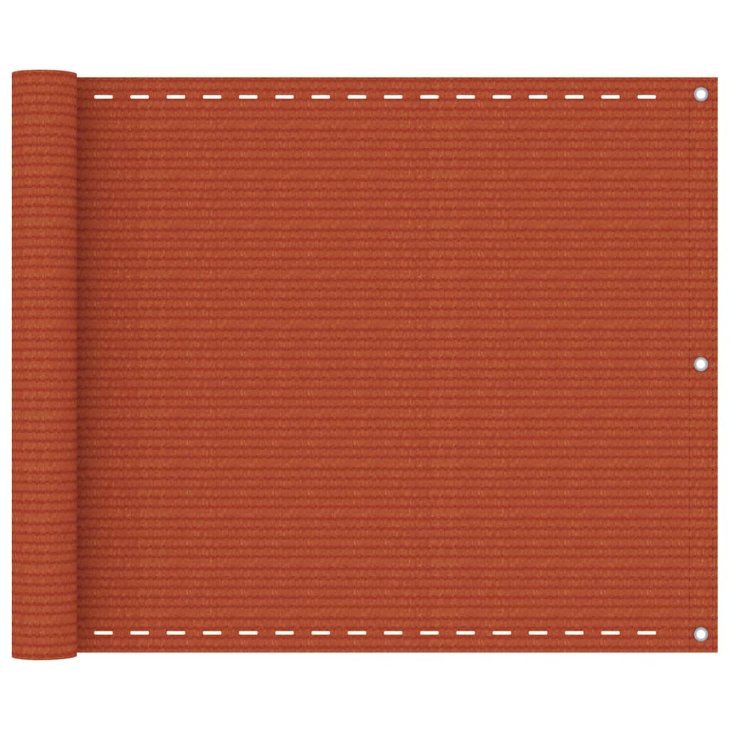vidaXL Parvekkeen suoja oranssi 75x400 cm HDPE