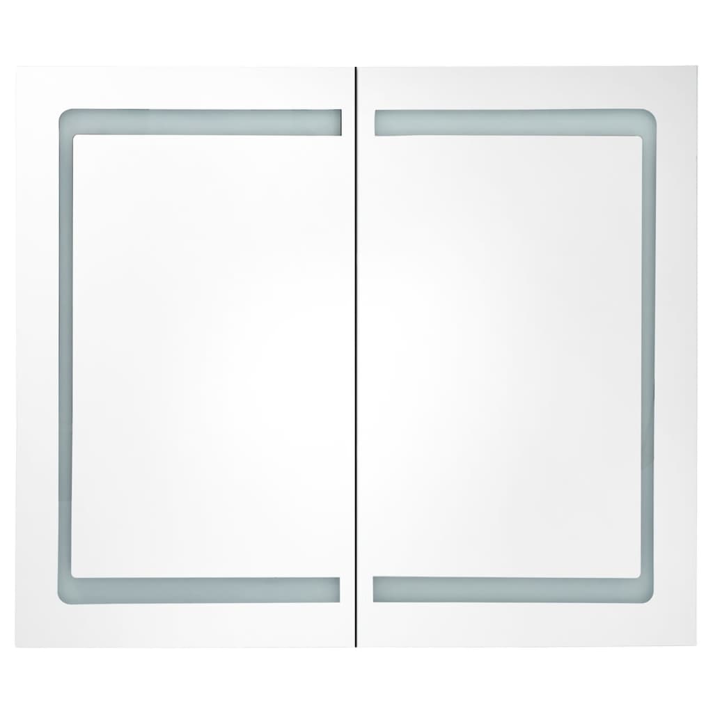 vidaXL LED kylpyhuoneen peilikaappi harmaa 80x12x68 cm