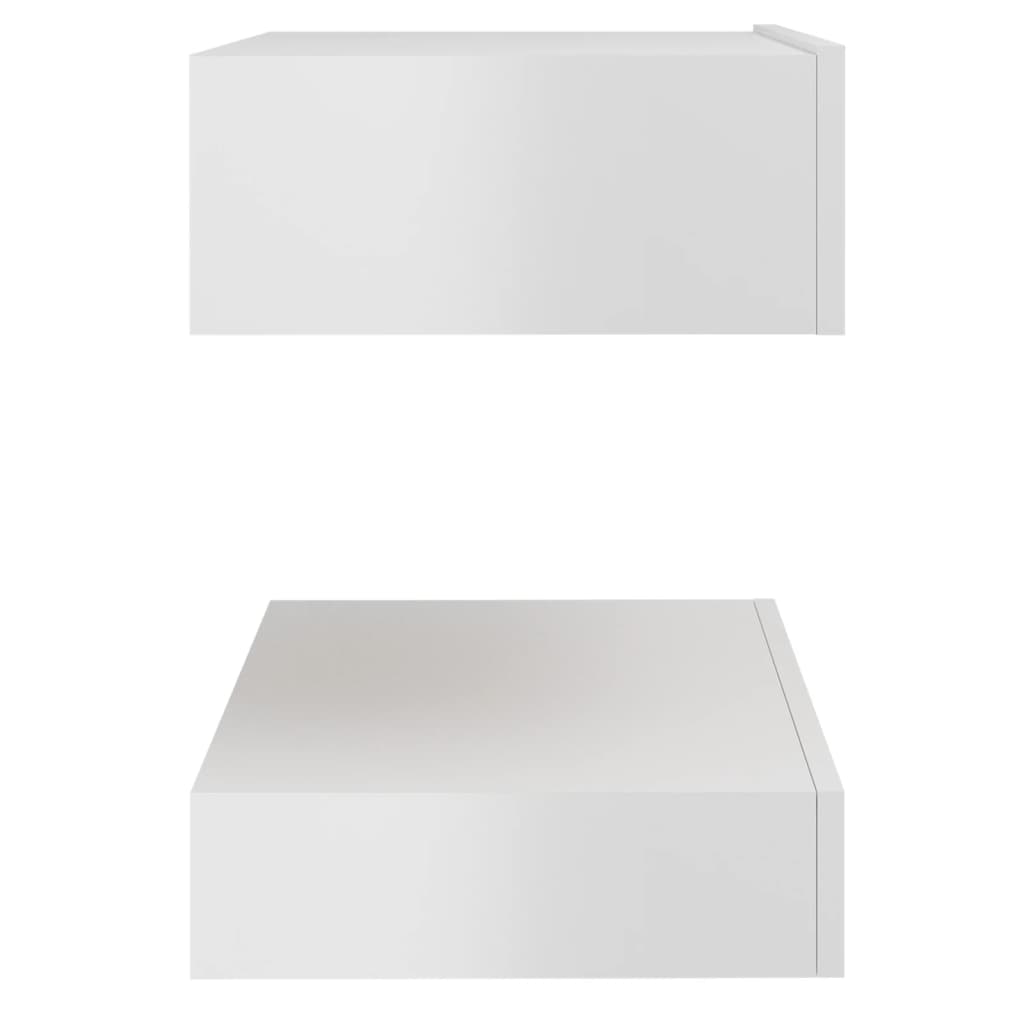 vidaXL Yöpöytä korkeakiilto valkoinen 60x35 cm lastulevy