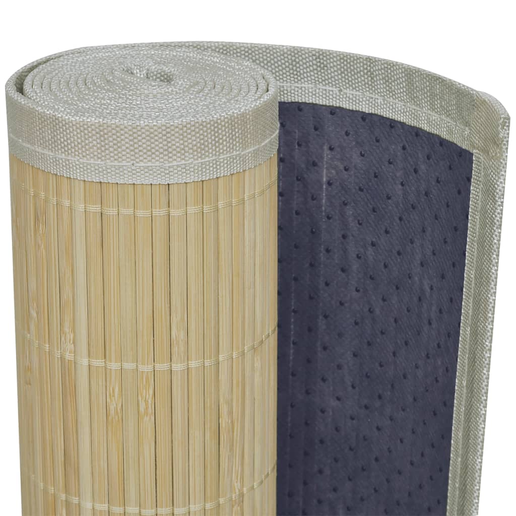 vidaXL Suorakulmainen luonnollinen bambumatto 80x200 cm