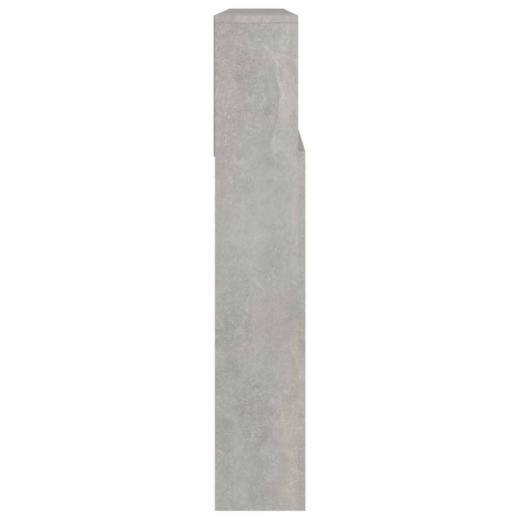 vidaXL Sängynpääty säilytystilalla betoninharmaa 220x19x103,5 cm