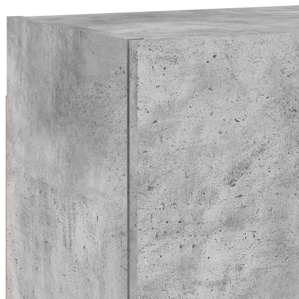 vidaXL 4-osainen TV-seinäyksikkösarja betoninharmaa tekninen puu
