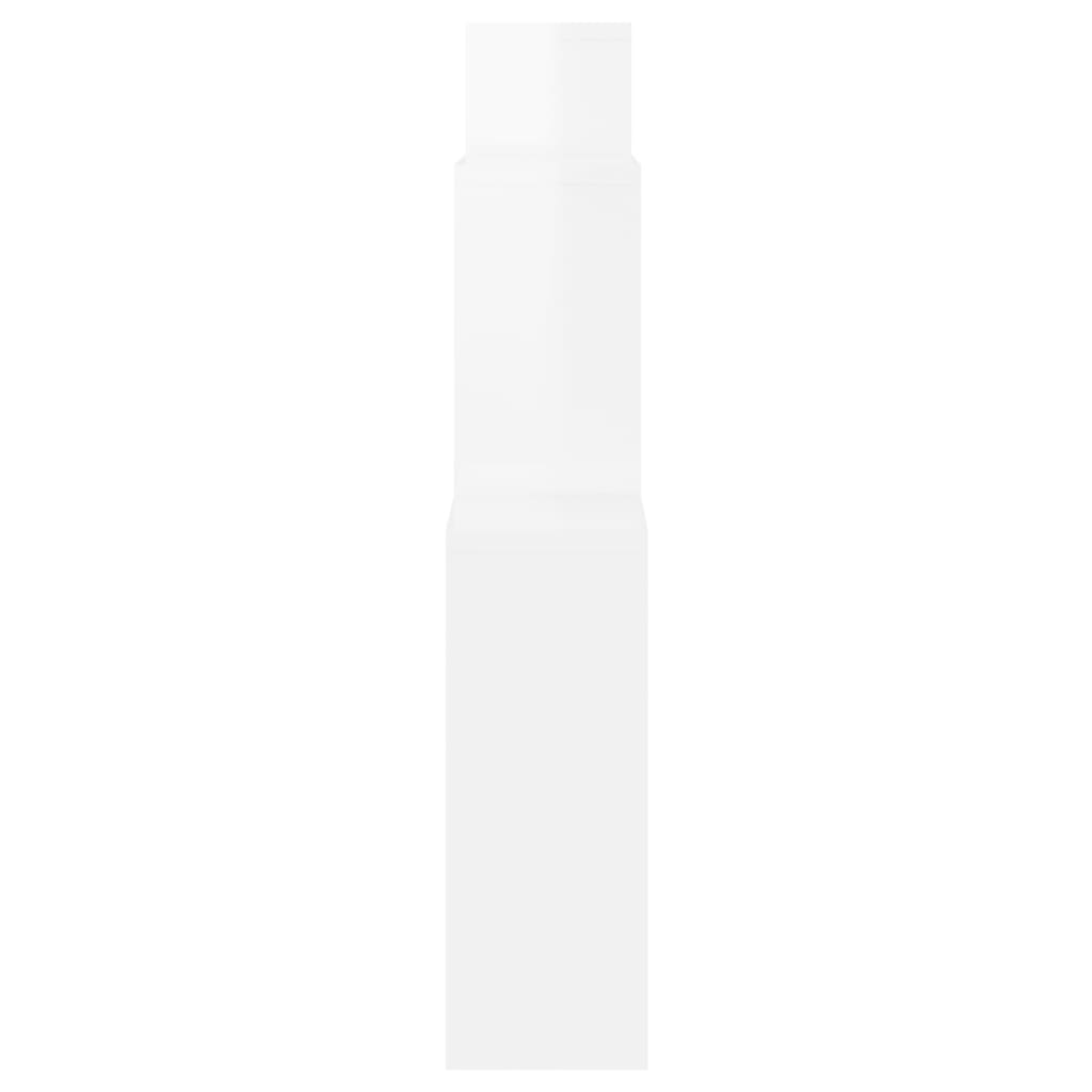 vidaXL Kuutioseinähylly korkeakiilto valkoinen 80x15x78,5 cm lastulevy