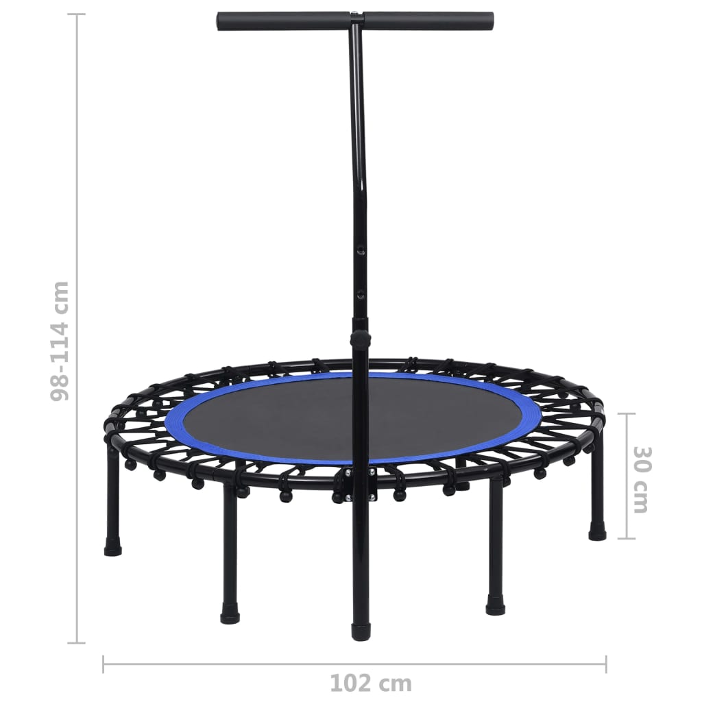 vidaXL Fitness trampoliini kahvalla 102 cm
