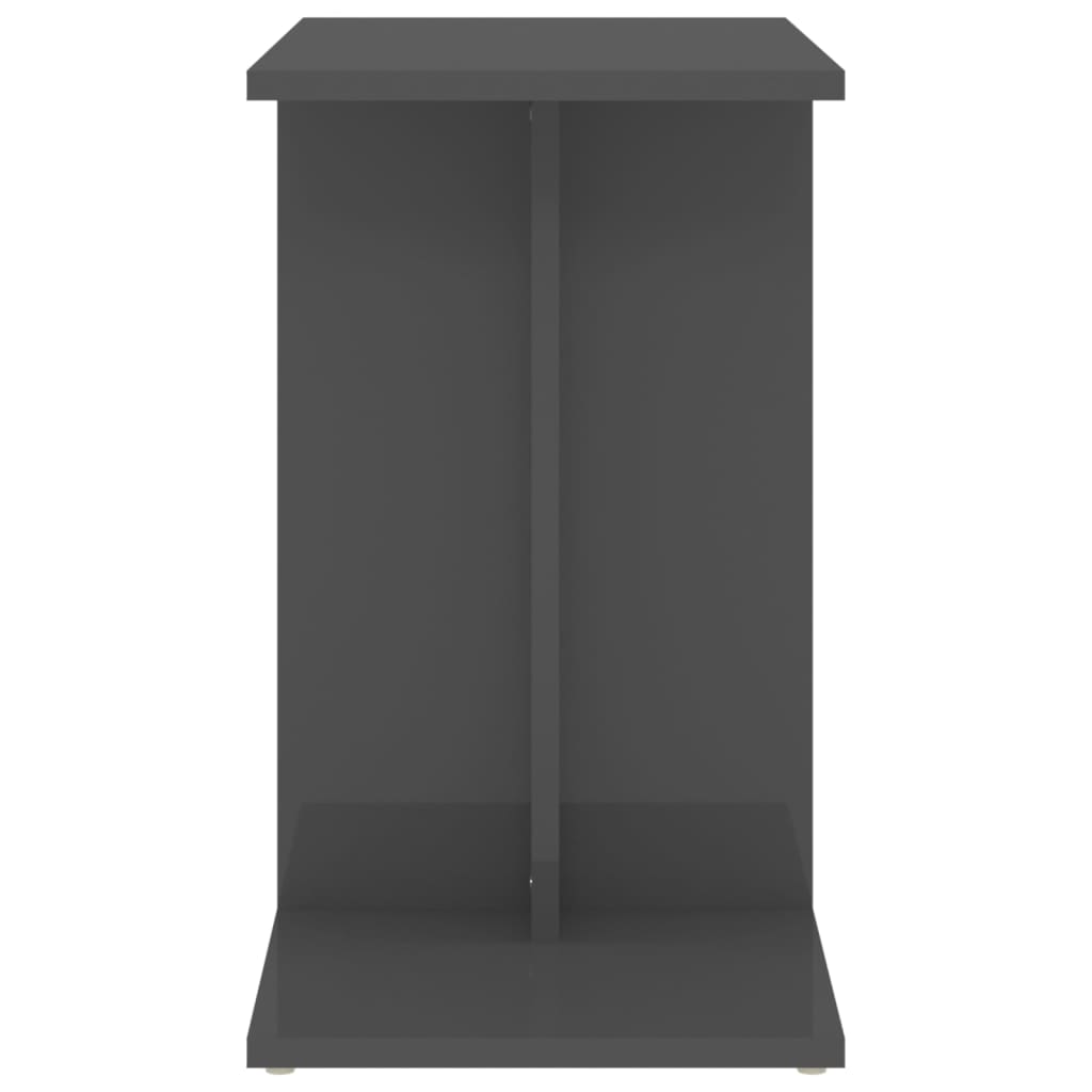 vidaXL Sivupöytä korkeakiilto harmaa 50x30x50 cm lastulevy