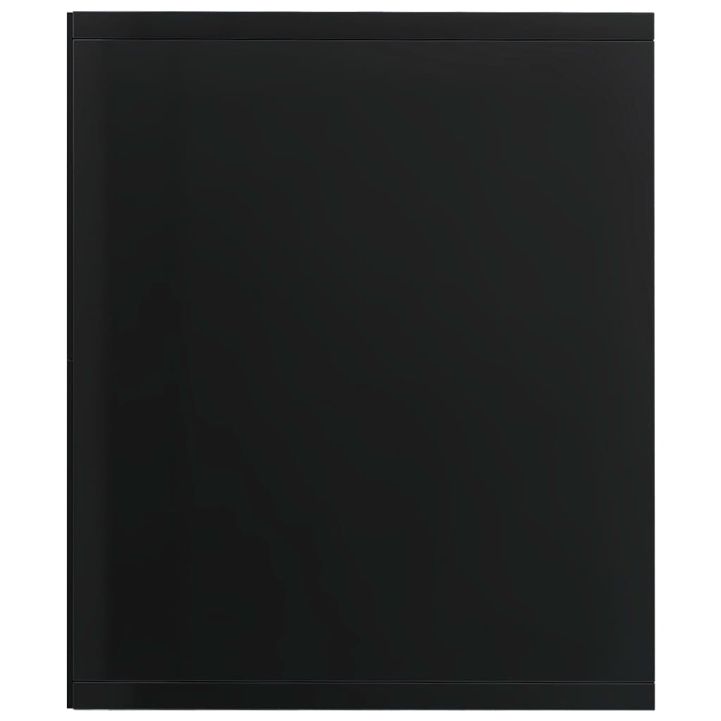 vidaXL Kirjakaappi korkeakiilto musta 36x30x114 cm lastulevy