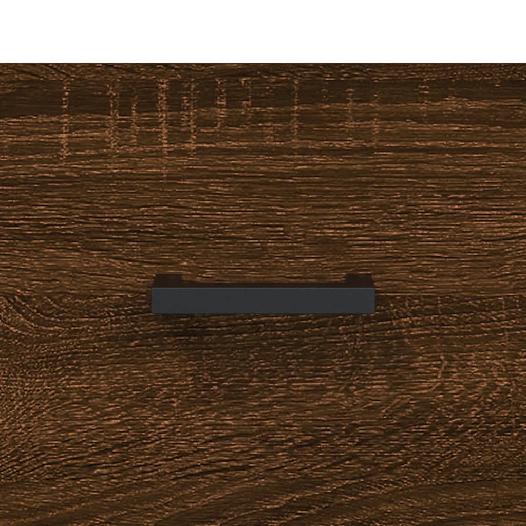 vidaXL Seinäkiinnitettävä yöpöytä ruskea tammi 35x35x20 cm