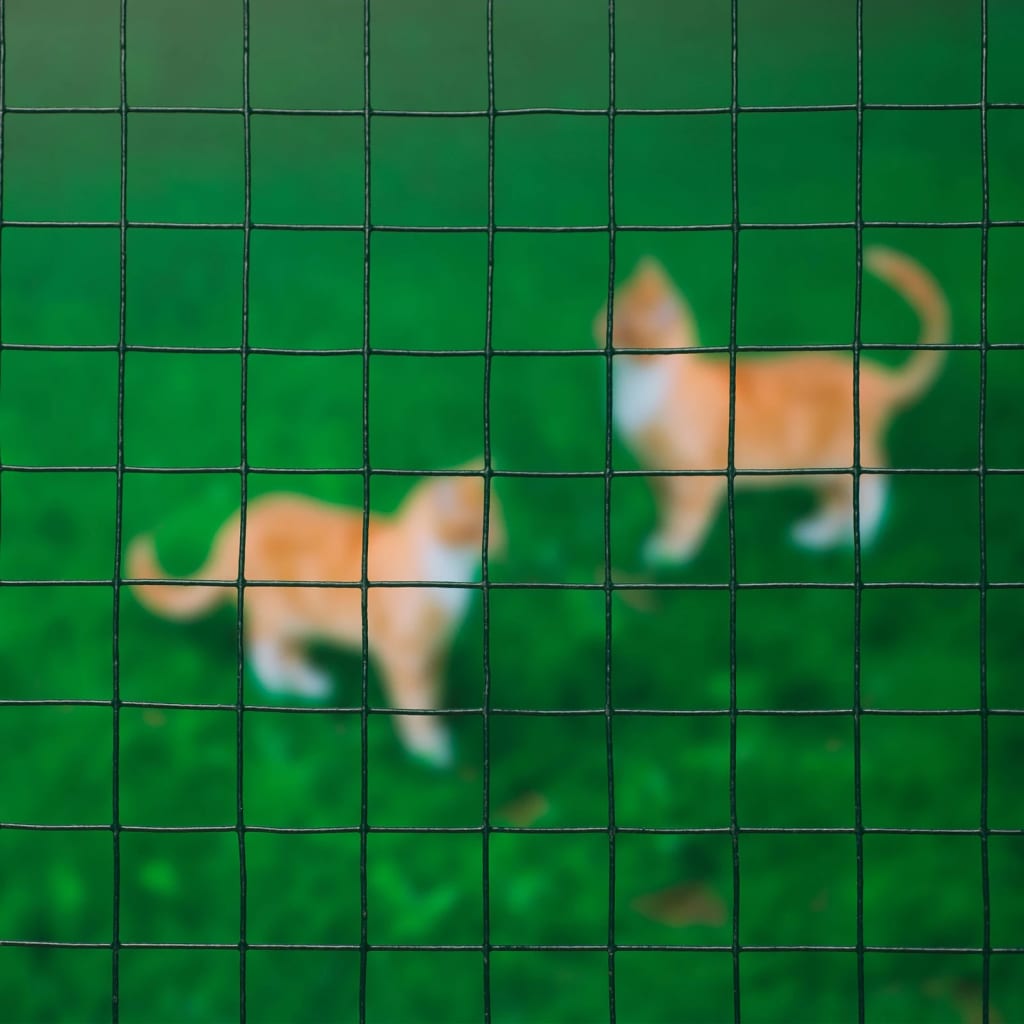 Nature Metalliverkko neliö 1x2,5m 25mm muovipäällysteinen teräs vihreä