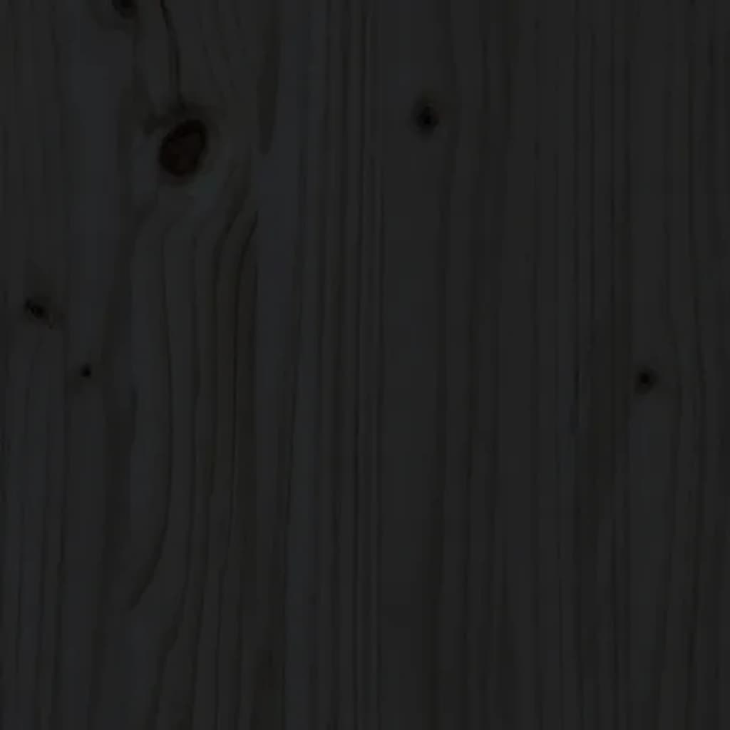 vidaXL Kukkalaatikko musta 112x25x104,5 cm täysi mänty
