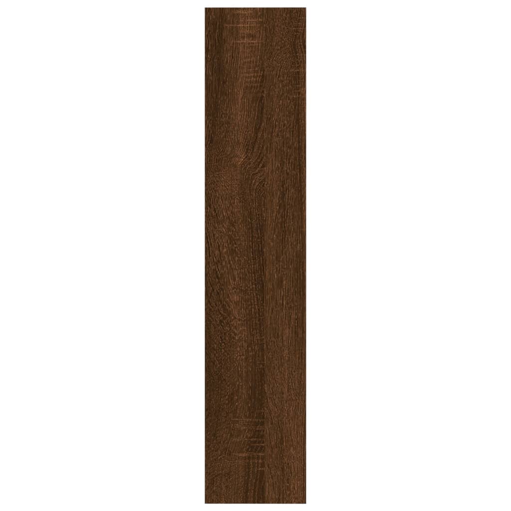 vidaXL Seinähylly ruskea tammi 90x16x78 cm tekninen puu