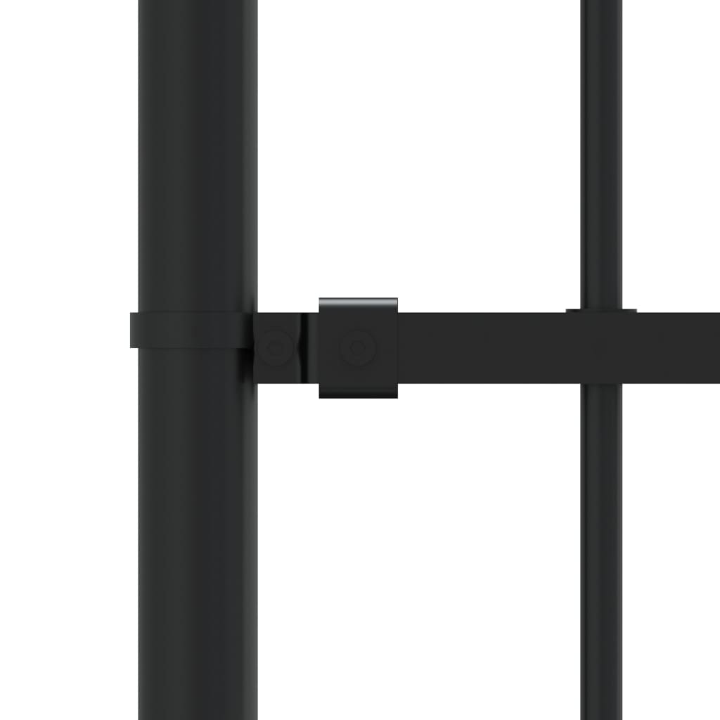 vidaXL Puutarha-aita keihäskärjillä musta 115 cm jauhemaalattu teräs