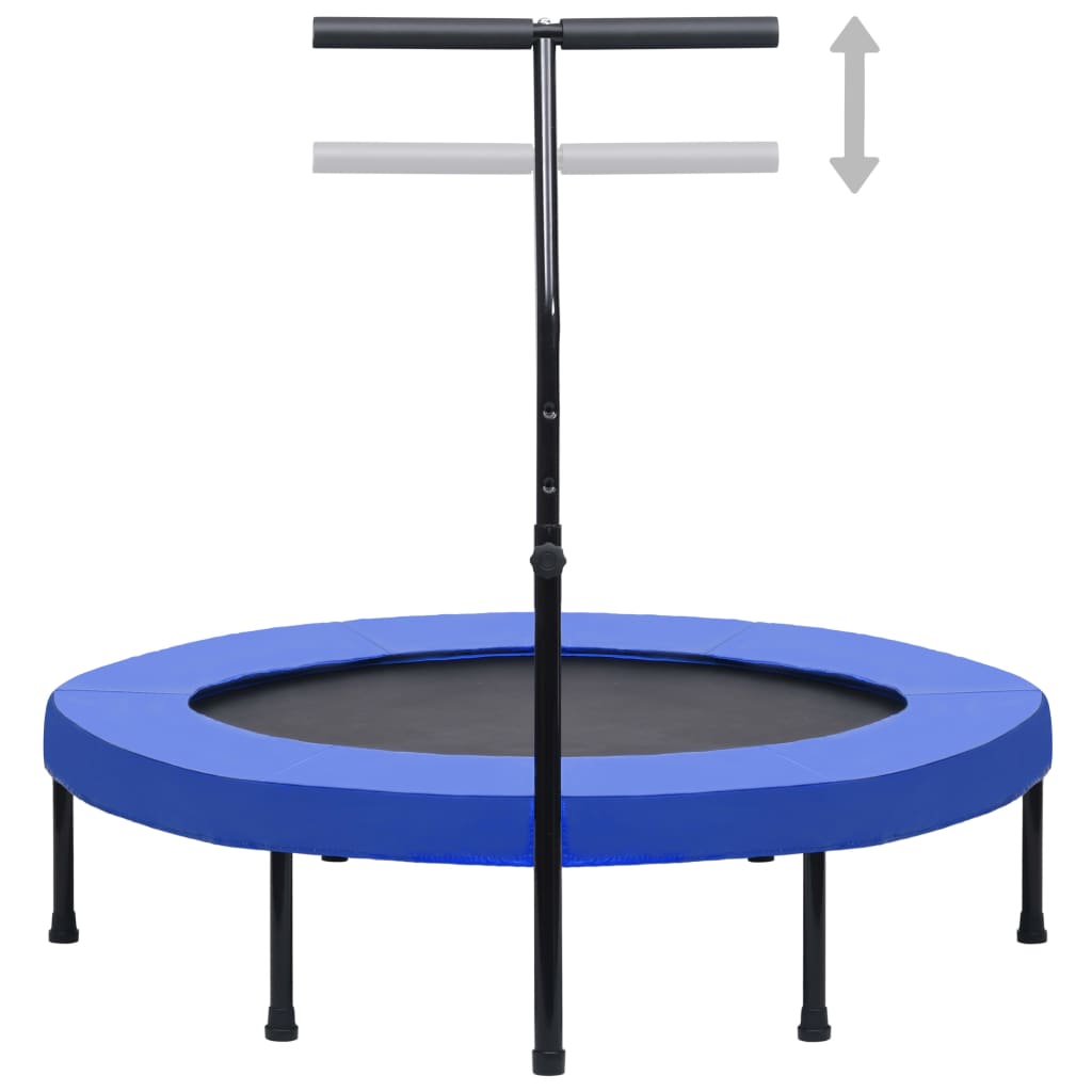 vidaXL Fitness trampoliini kahvalla ja turvatyynyllä 122 cm