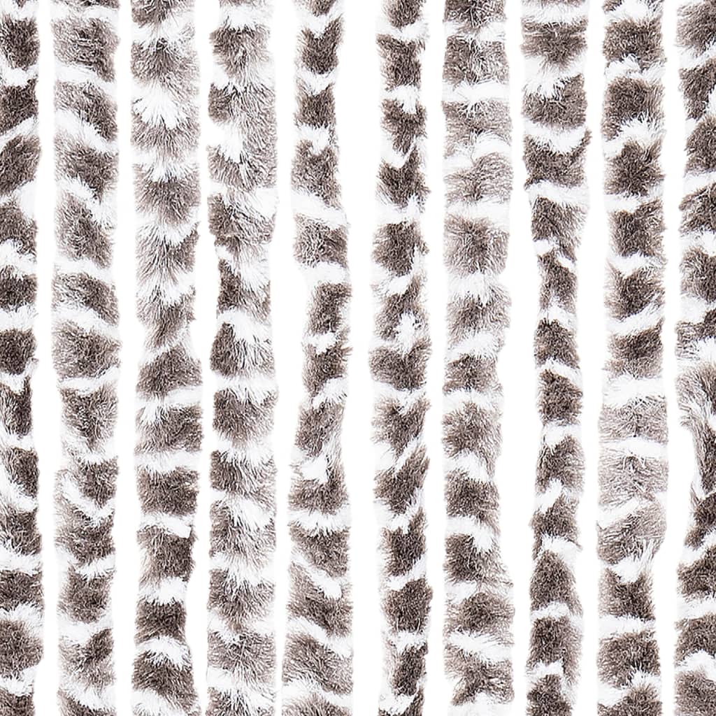 vidaXL Hyönteisverho harmaanruskea ja valkoinen 100x220 cm Chenille