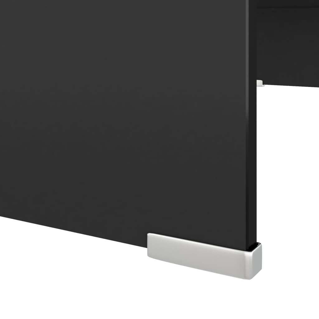 vidaXL TV-taso/Näyttöteline Musta lasi 70x30x13 cm