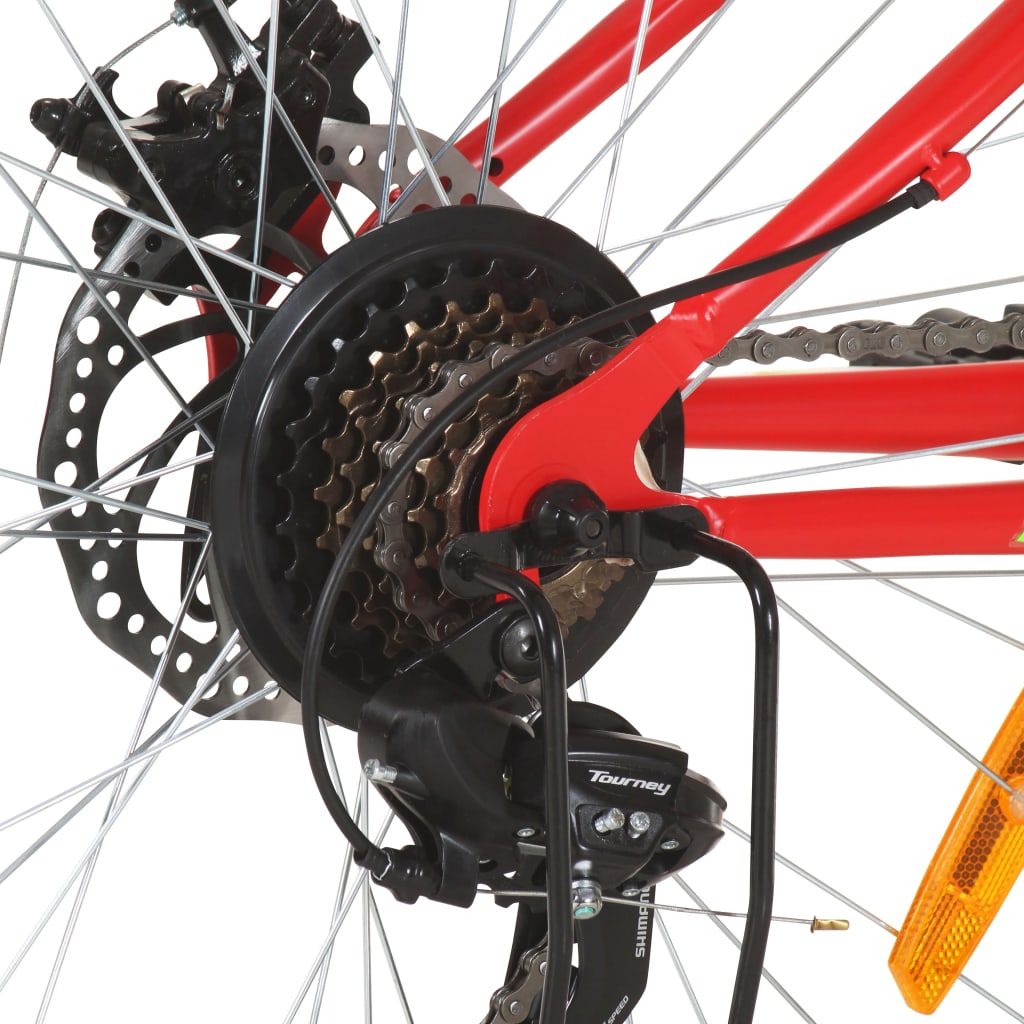 vidaXL Maastopyörä 21 vaihdetta 26" renkaat 42 cm runko punainen
