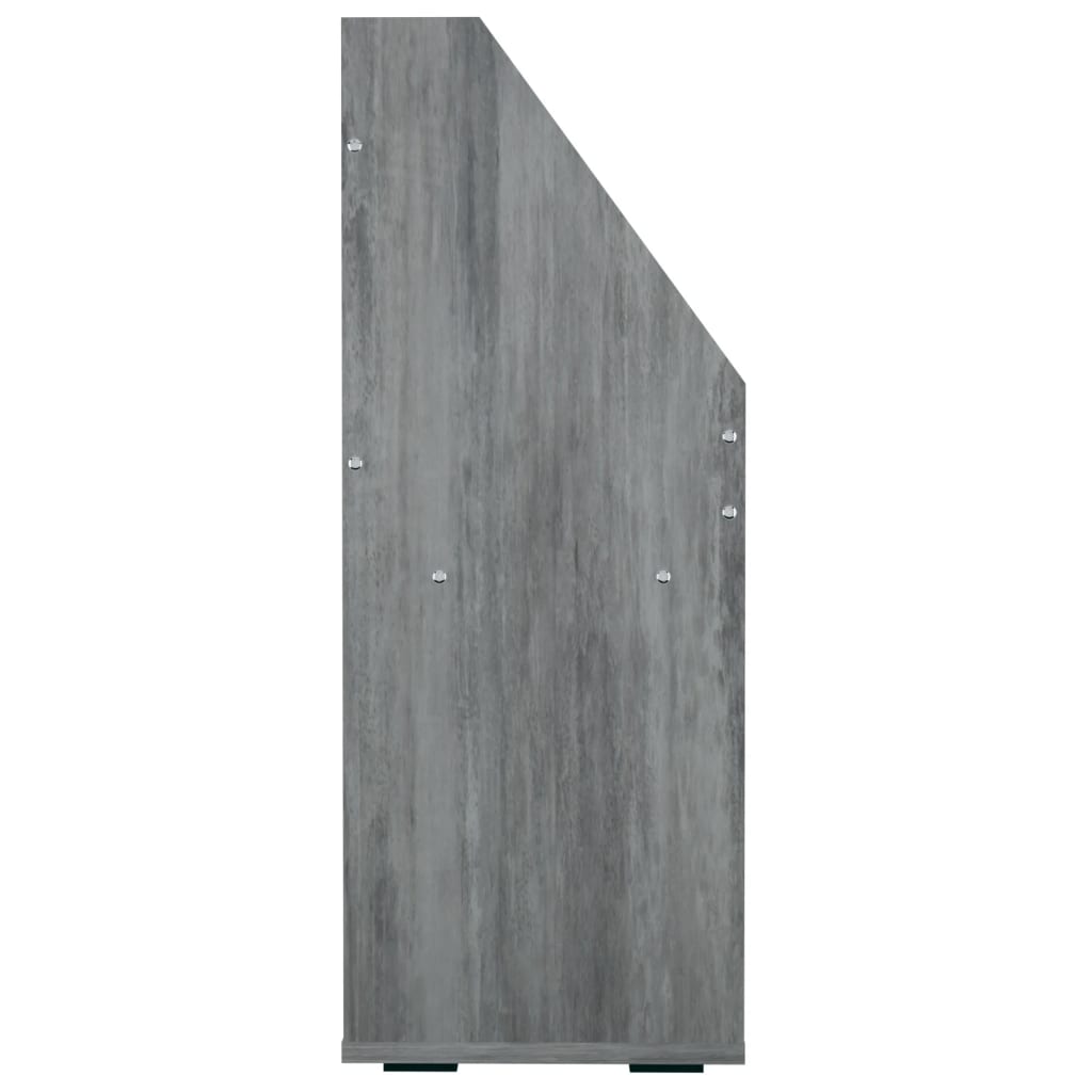 vidaXL Lasten lehtiteline betoninharmaa 71x30x78,5 cm lastulevy