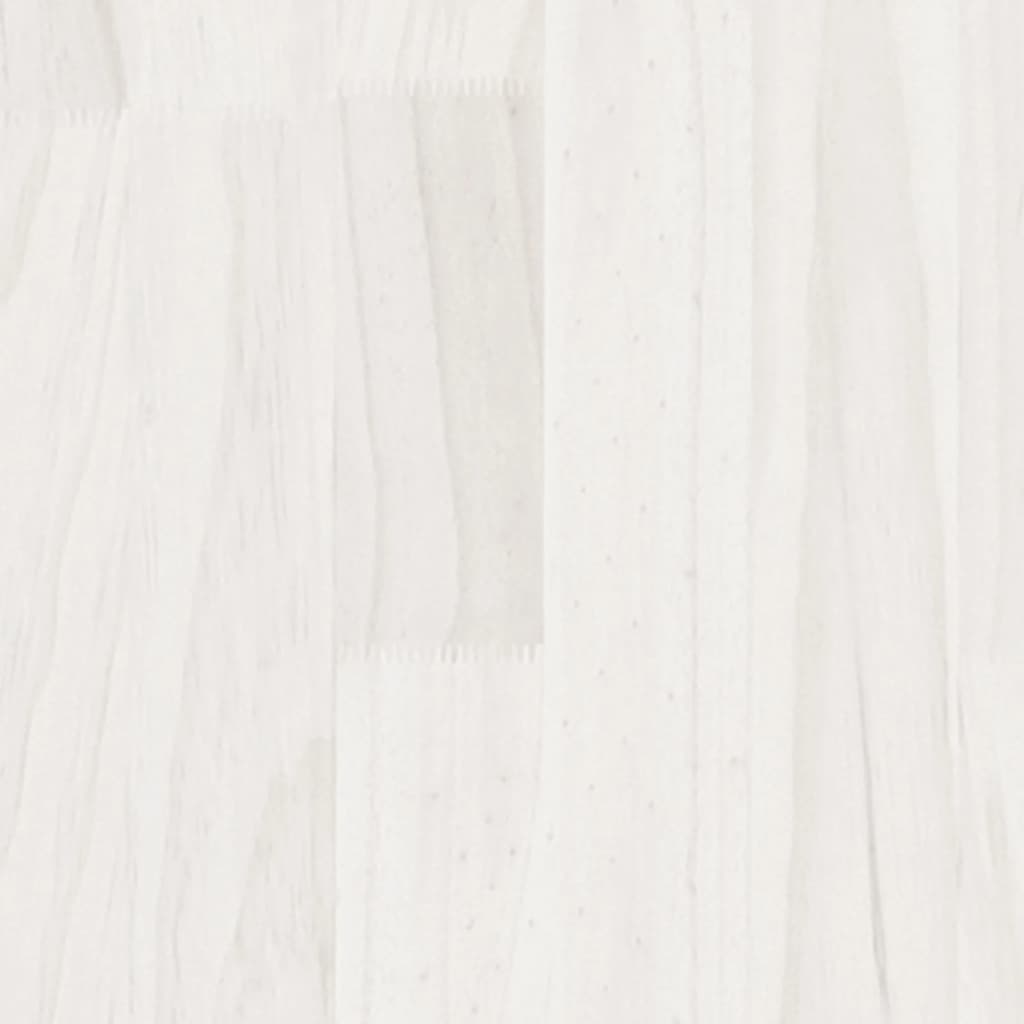 vidaXL Sängynrunko valkoinen täysi mänty 100x200 cm