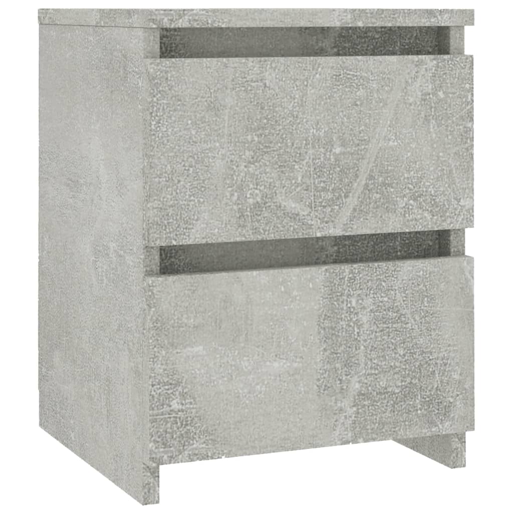 vidaXL Yöpöytä betoninharmaa 30x30x40 cm lastulevy