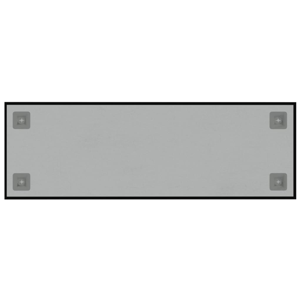 vidaXL Seinäkiinnitteinen magneettitaulu musta 60x20 cm karkaistu lasi