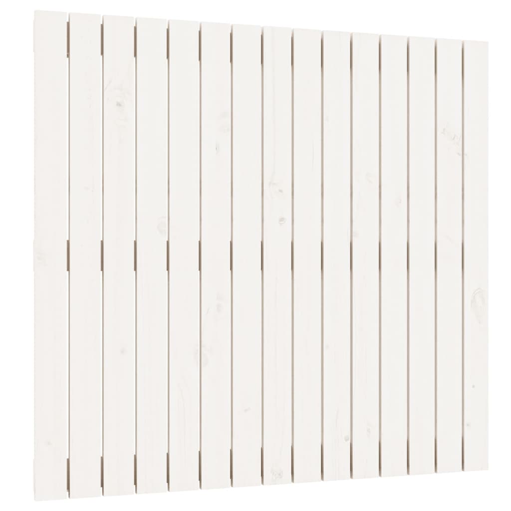 vidaXL Sängynpääty seinälle valkoinen 95,5x3x90 cm täysi mänty