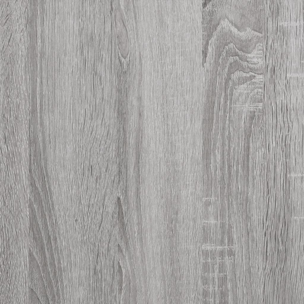 vidaXL Seinäkiinnitettävä yöpöytä harmaa Sonoma 50x36x25 cm
