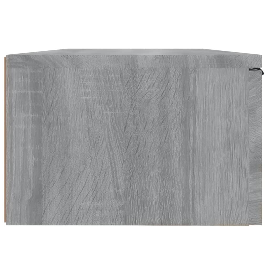 vidaXL TV-seinäkaappi harmaa Sonoma 68x30x20 cm tekninen puu