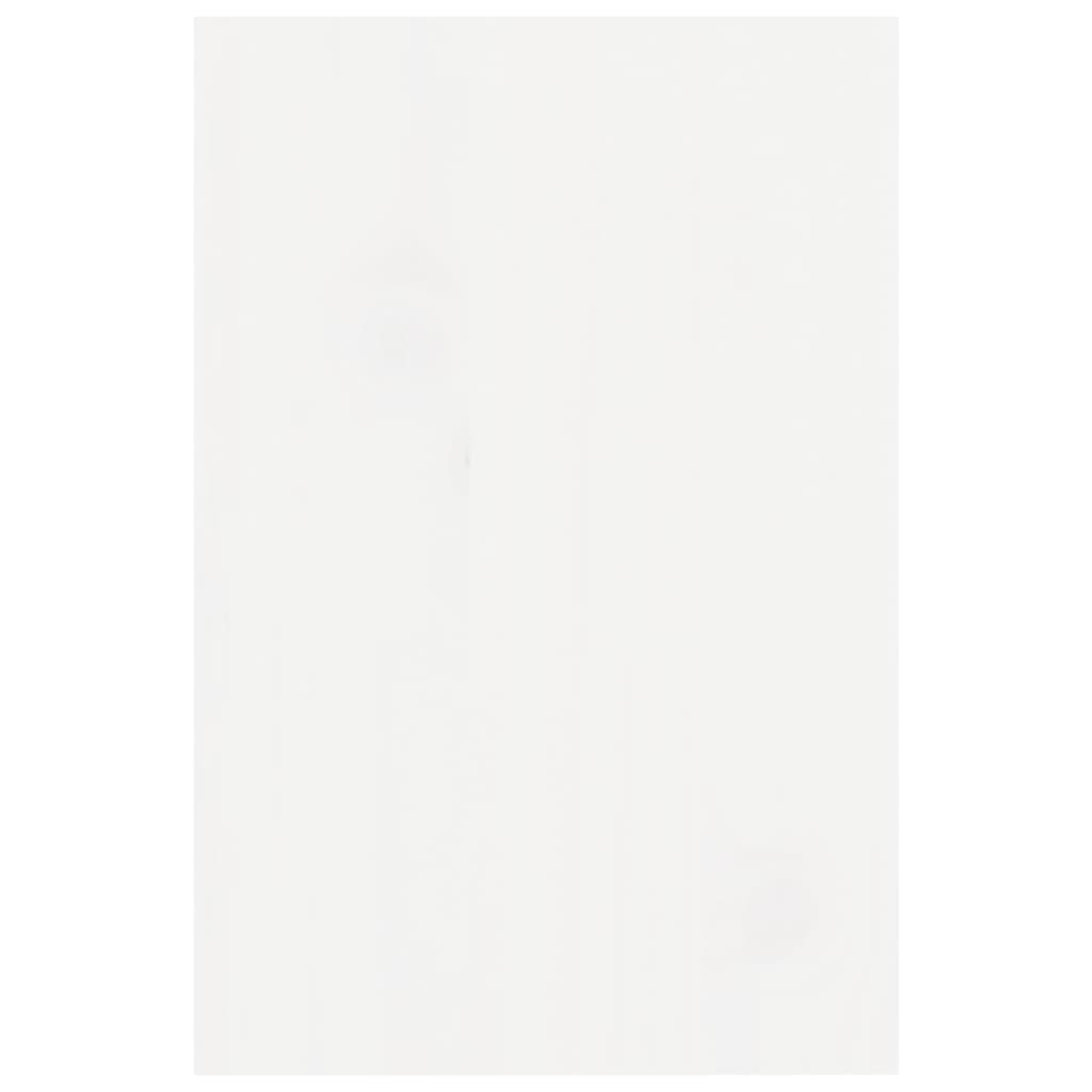 vidaXL Näyttökoroke valkoinen 81x20x30 cm täysi mänty
