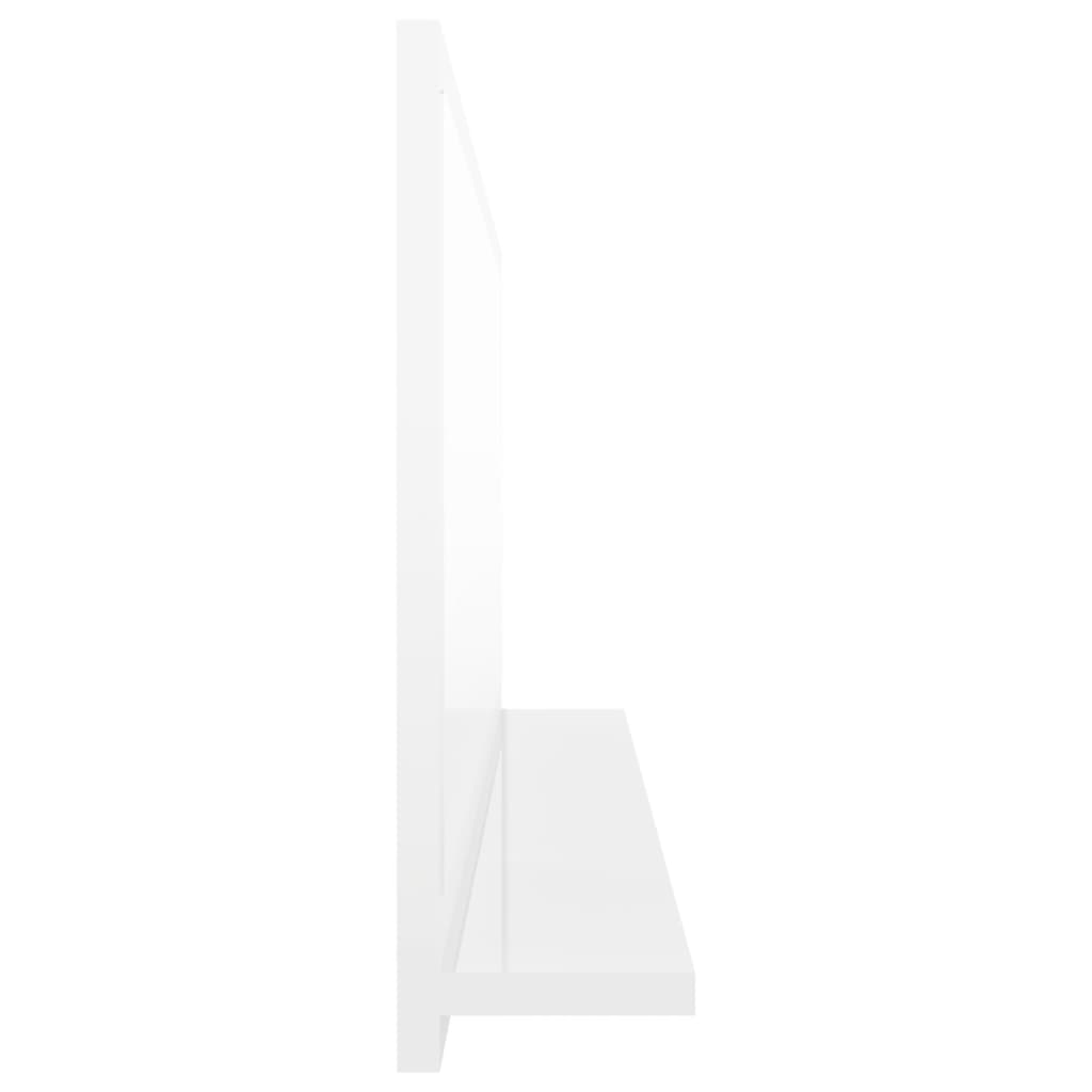 vidaXL Kylpyhuonepeili korkeakiilto valkoinen 100x10,5x37 cm lastulevy