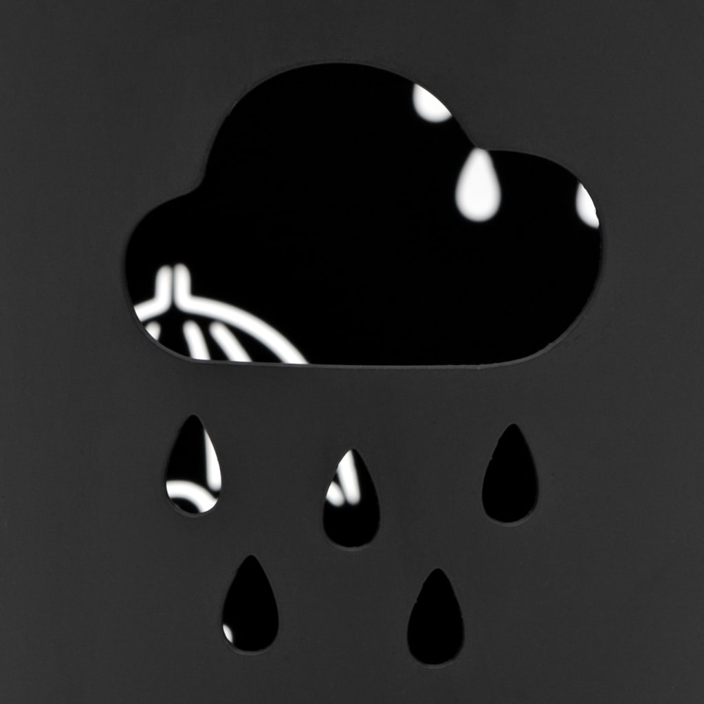 vidaXL Sateenvarjoteline sateenvarjot teräs musta