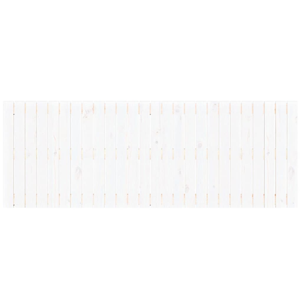 vidaXL Sängynpääty seinälle valkoinen 166x3x60 cm täysi mänty