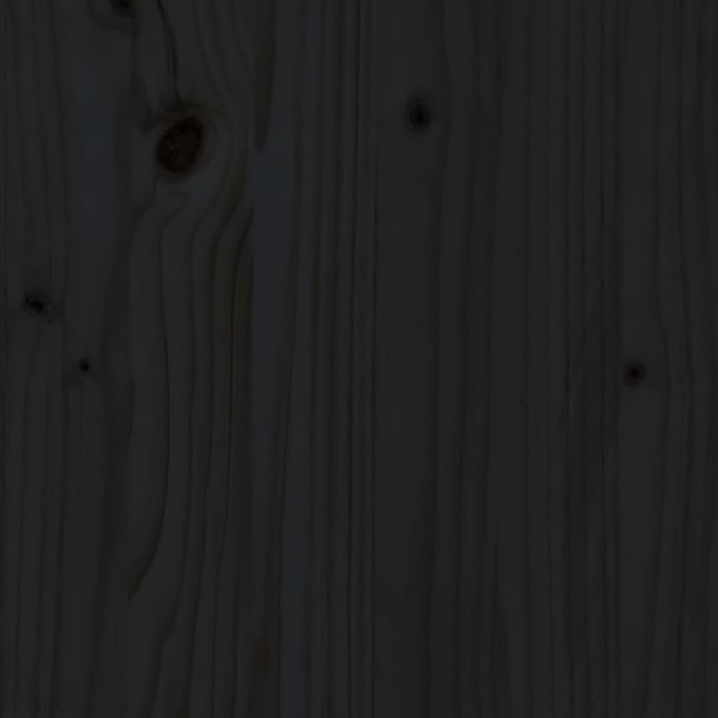 vidaXL Kukkalaatikko hyllyllä musta 54x54x81 cm täysi mänty