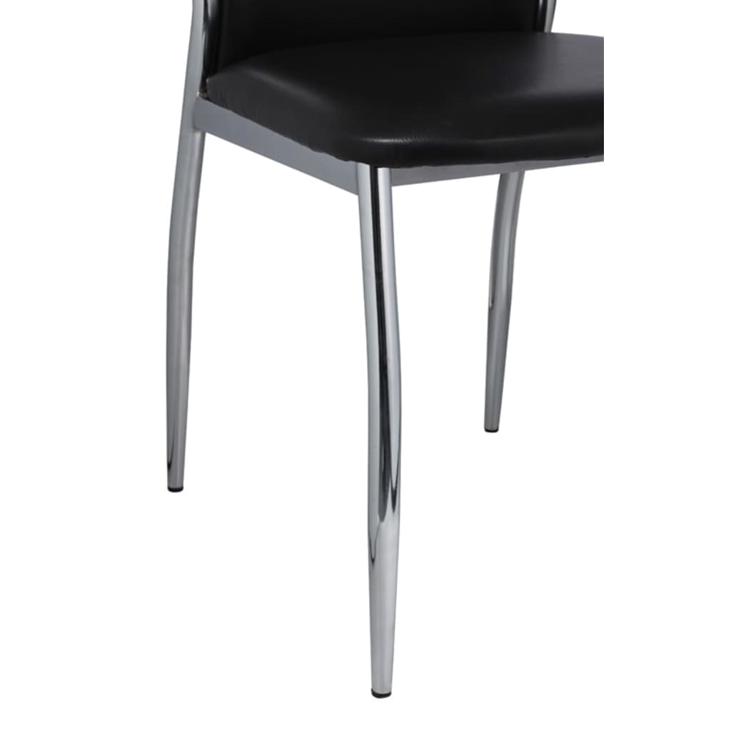 vidaXL Ruokapöydän tuolit 6 kpl musta keinonahka