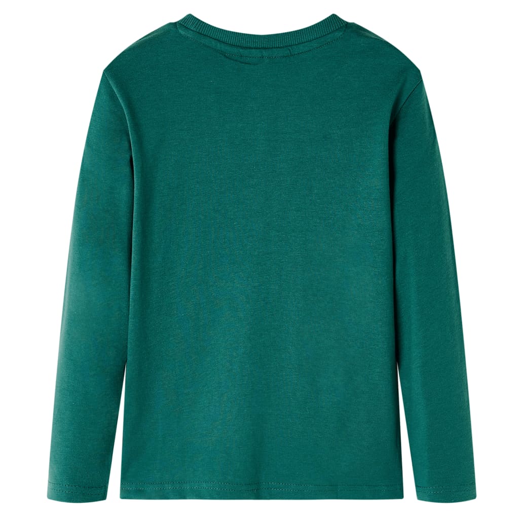 Lasten pitkähihainen T-paita vihreä 92