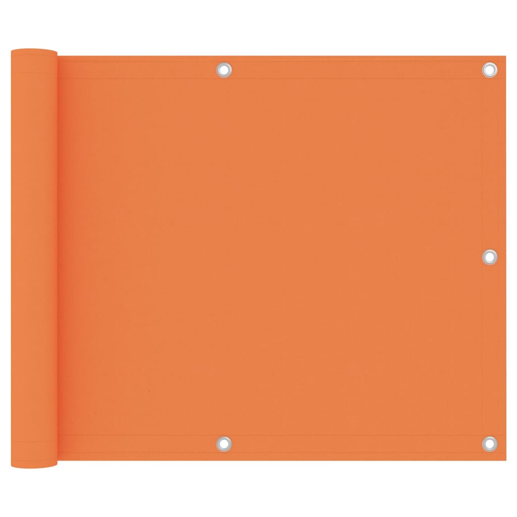 vidaXL Parvekkeen suoja oranssi 75x600 cm Oxford kangas