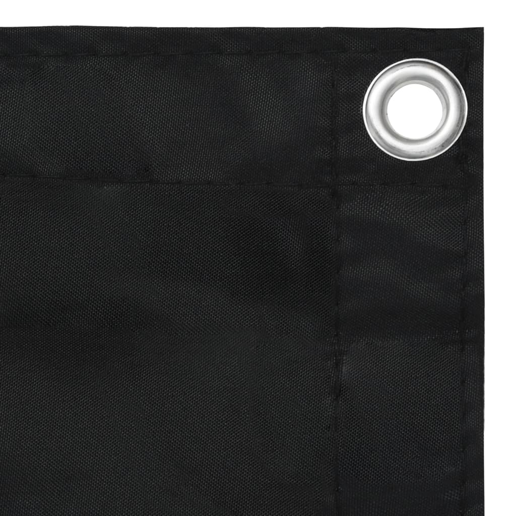 vidaXL Parvekkeen suoja musta 90x400 cm Oxford kangas