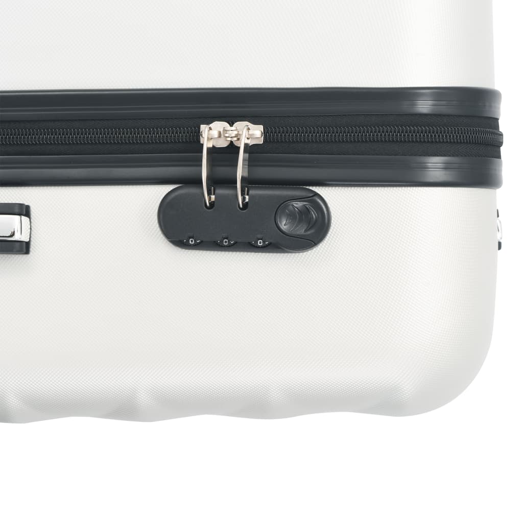 vidaXL Kovapintainen matkalaukkusarja 3 kpl kirkas hopea ABS