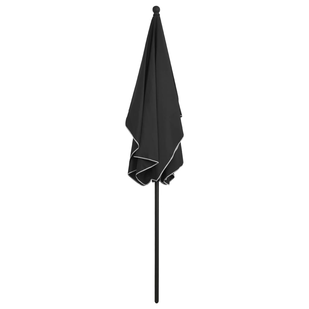 vidaXL Puutarhan aurinkovarjo tangolla 210x140 cm antrasiitti