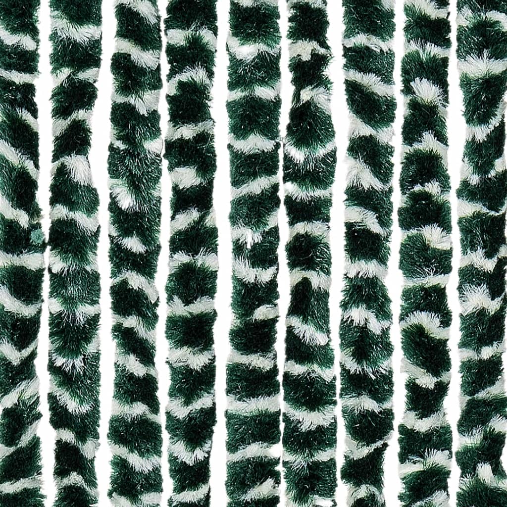 vidaXL Hyönteisverho vihreä ja valkoinen 100x200 cm chenille