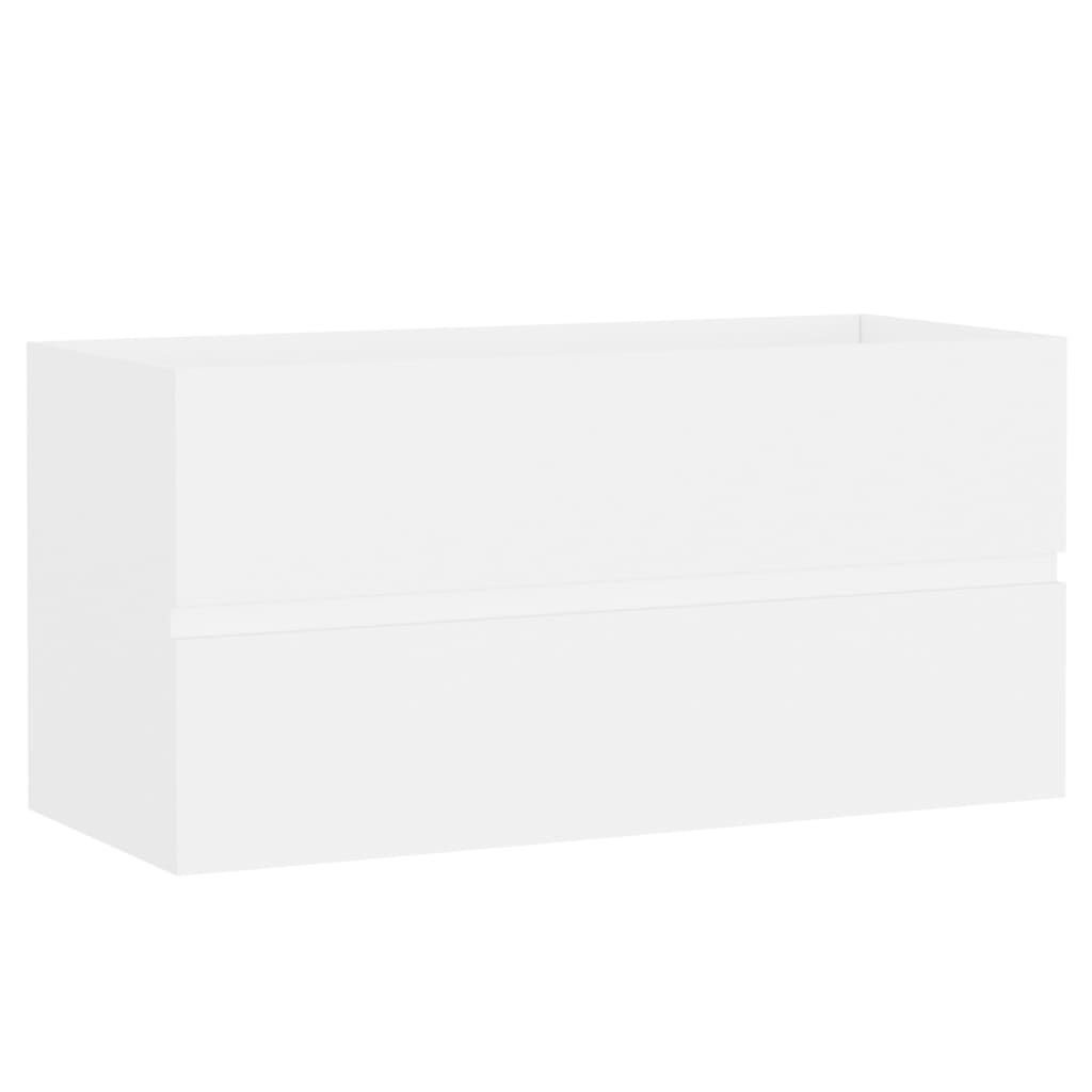 vidaXL Allaskaappi valkoinen 90x38,5x45 cm lastulevy