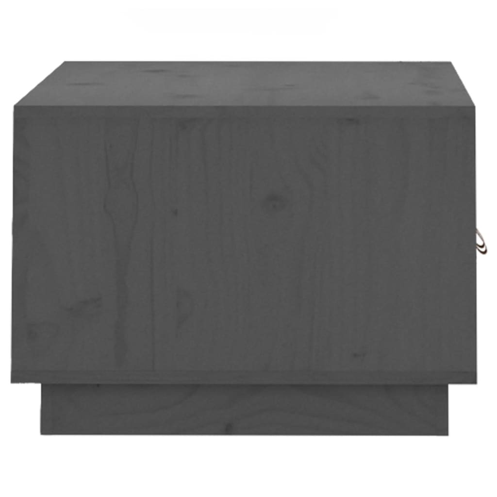 vidaXL Sohvapöytä harmaa 80x50x35 cm täysi mänty