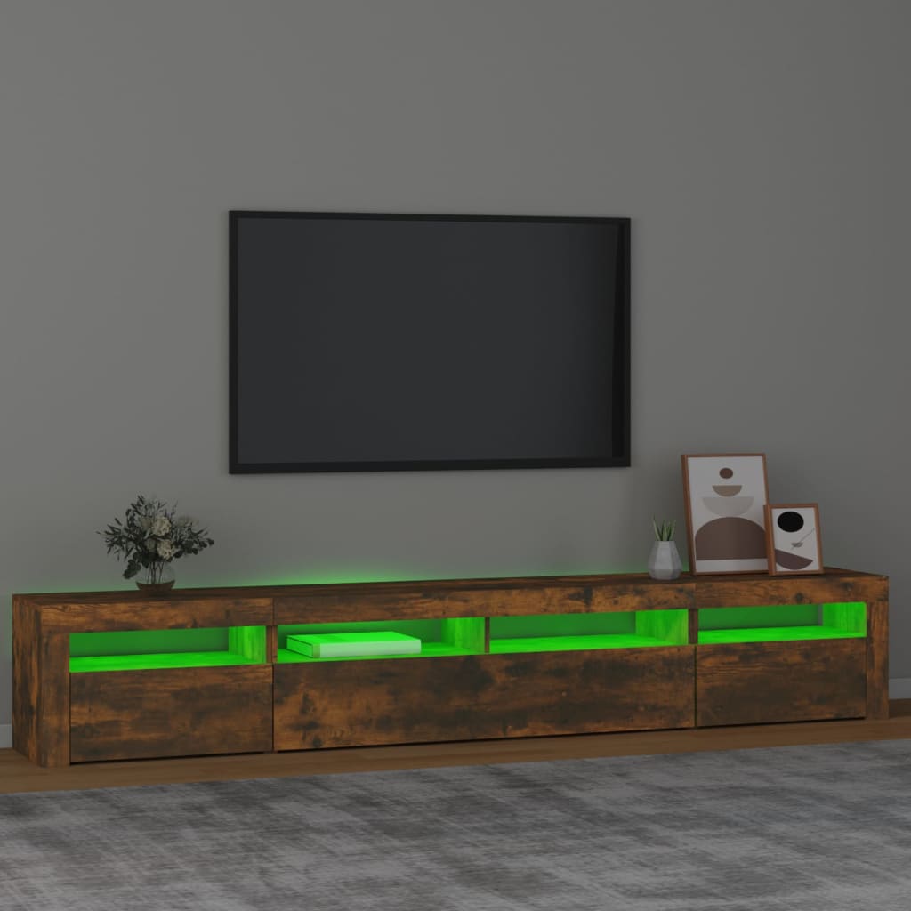vidaXL TV-taso LED-valoilla savutammi 240x35x40 cm