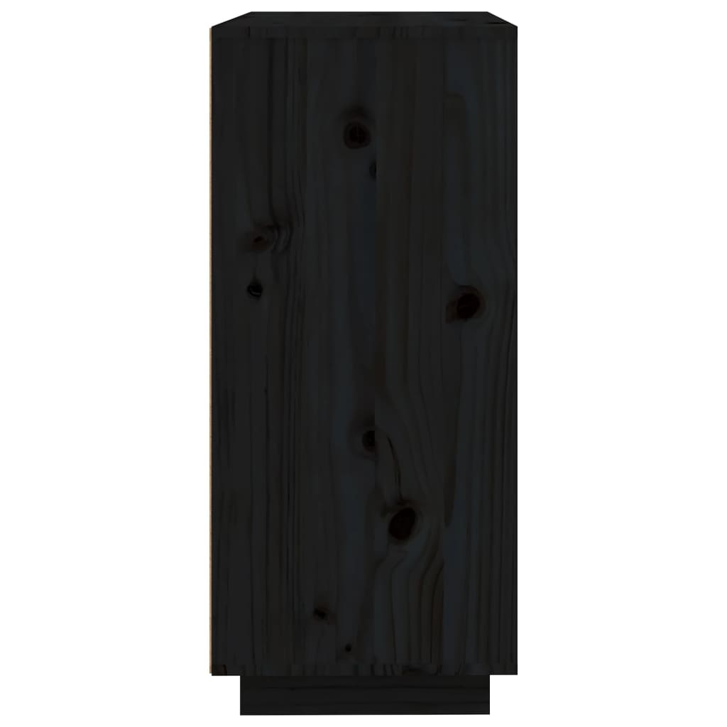 vidaXL Senkki musta 60x35x80 cm täysi mänty