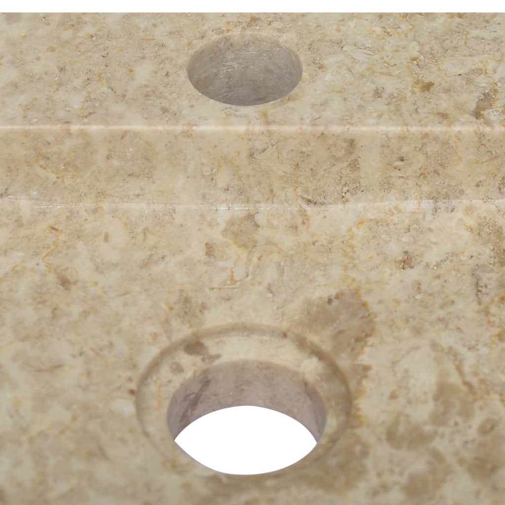 vidaXL Seinäkiinnitettävä Pesuallas kerma 38x24x6,5 cm marmori