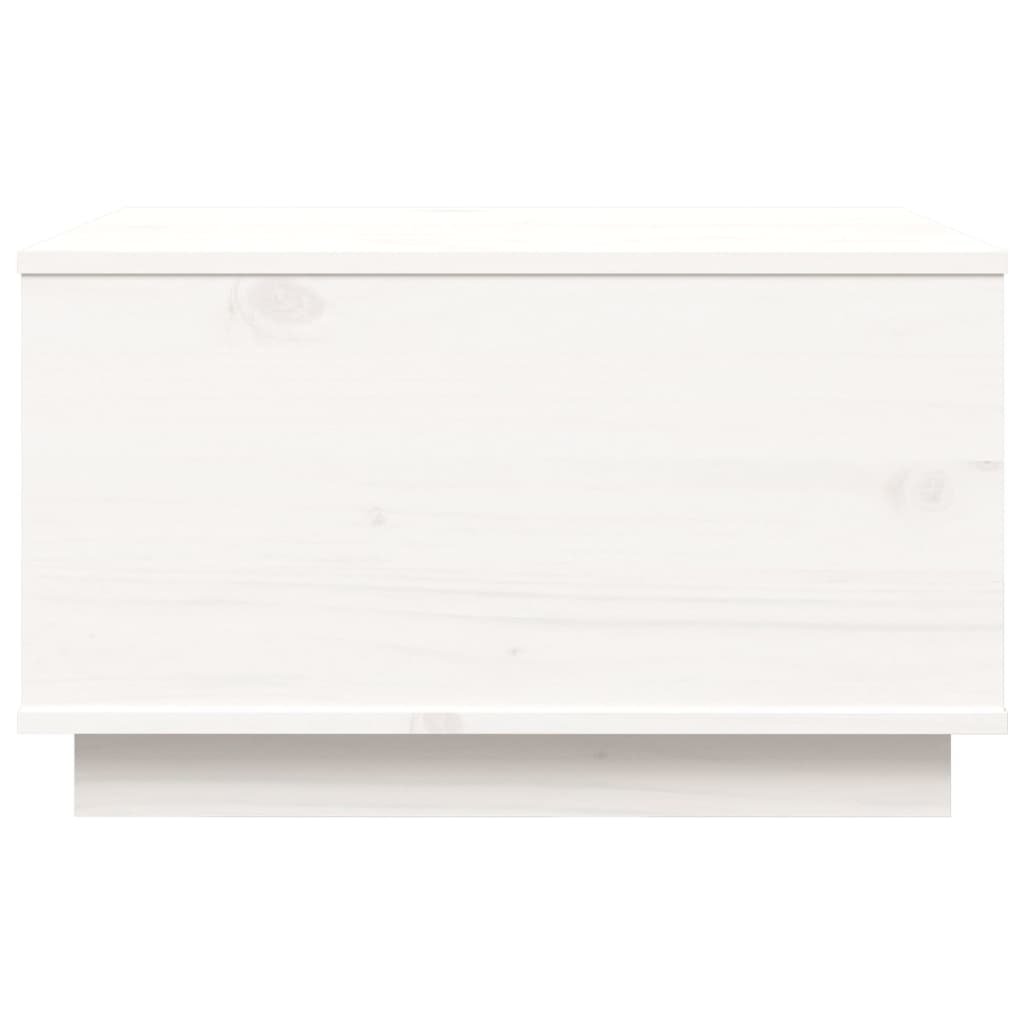 vidaXL Sohvapöytä valkoinen 60x50x35 cm täysi mänty