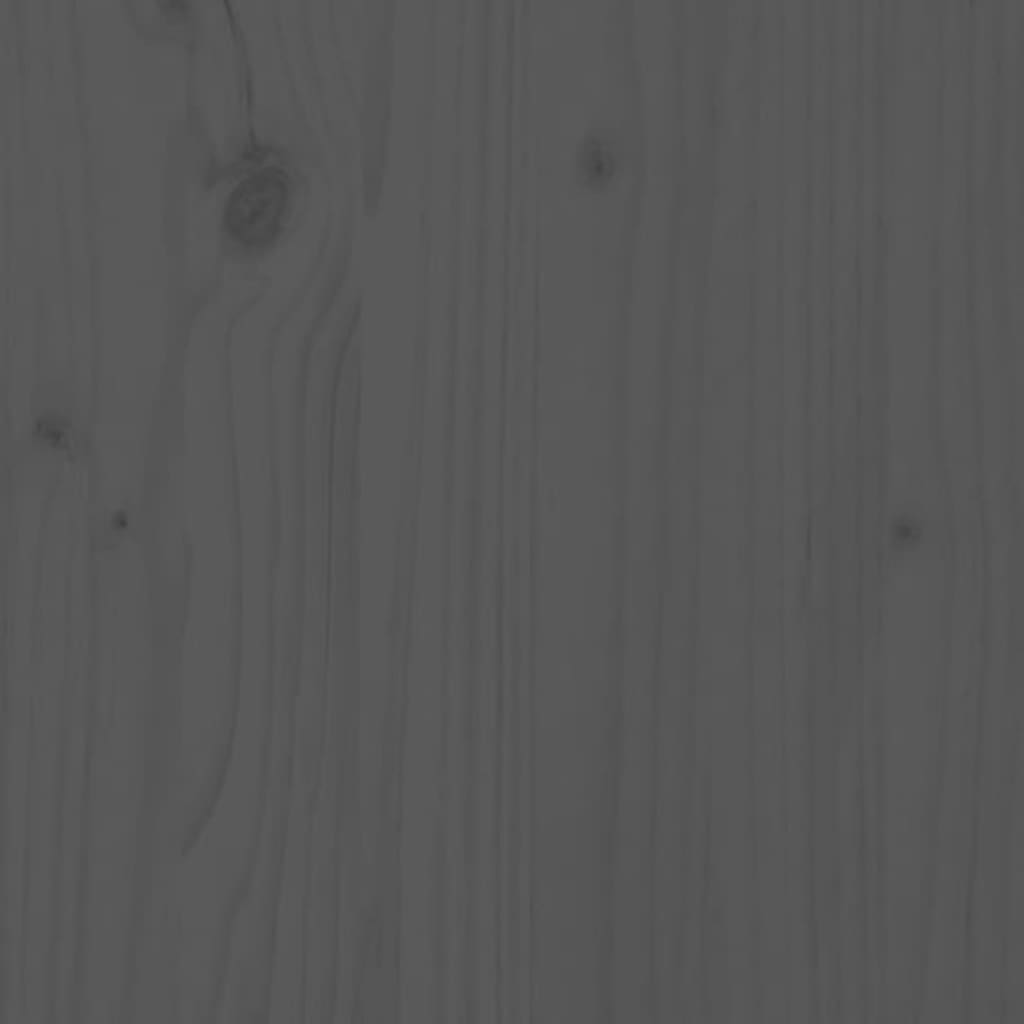 vidaXL Kukkalaatikko harmaa 78x40x81 cm täysi mänty