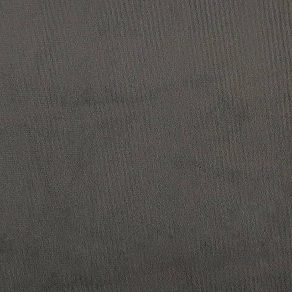vidaXL Sängynrunko tummanharmaa 120x190 cm sametti
