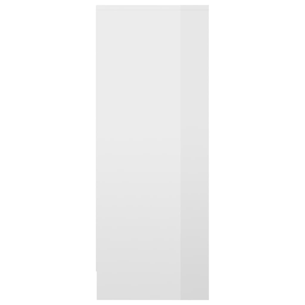 vidaXL Kenkäkaappi korkeakiilto valkoinen 31,5x35x90 cm lastulevy