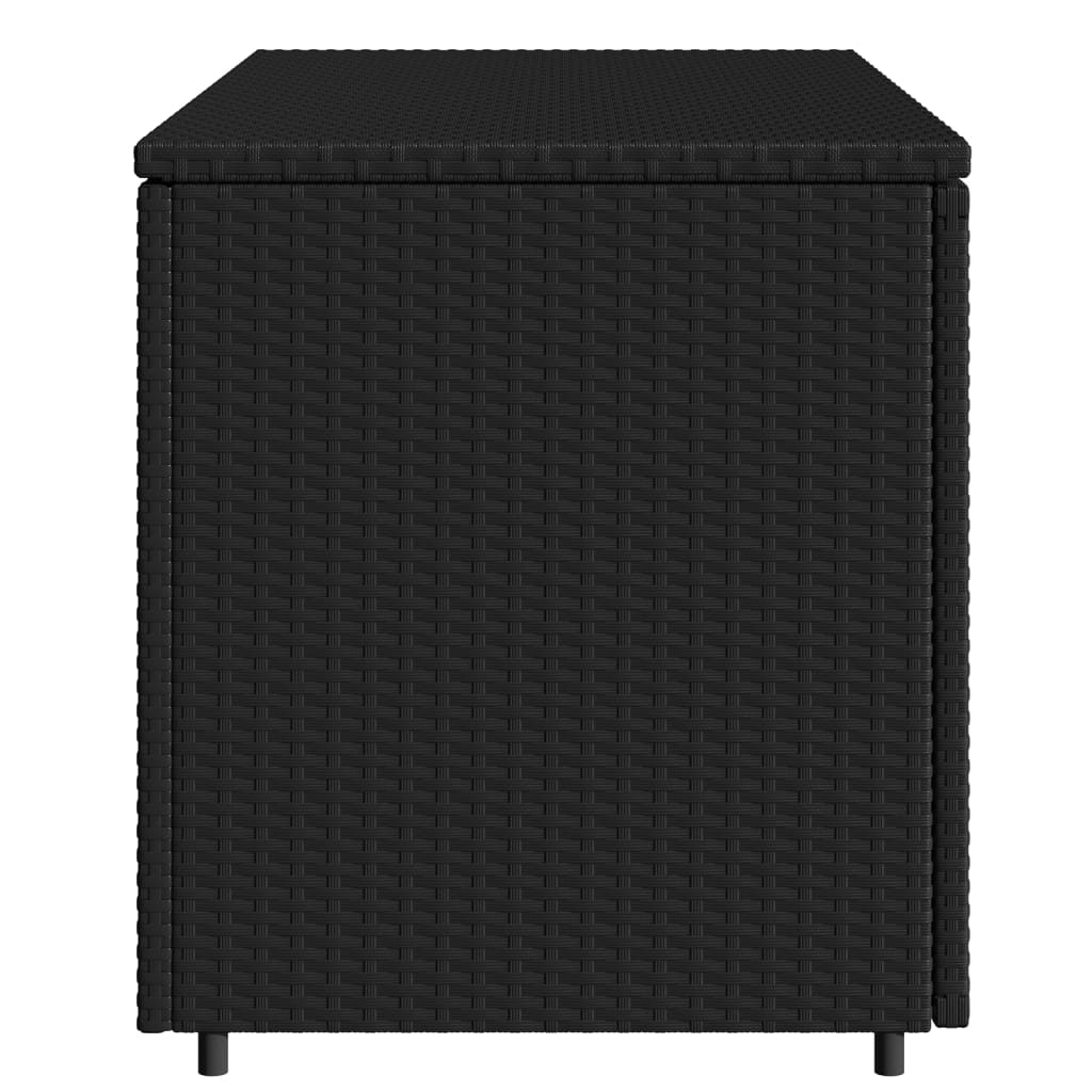 vidaXL Puutarhan säilytyskaappi musta 110x55x60,5 cm polyrottinki